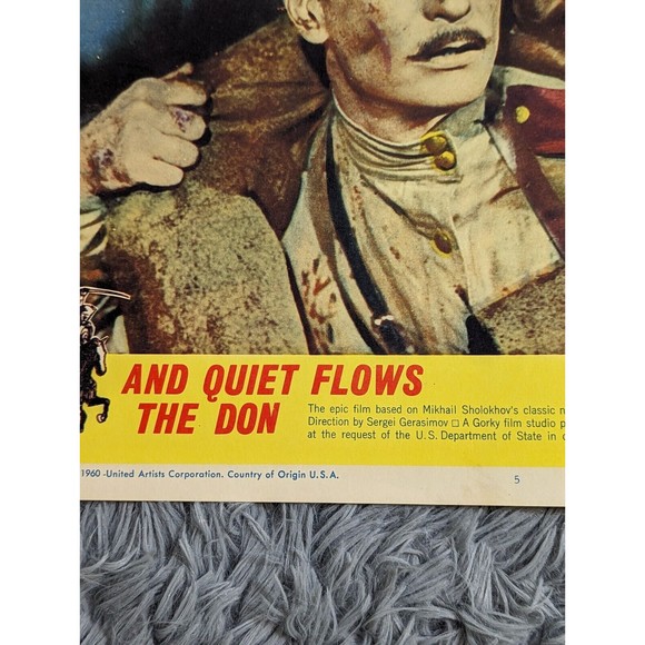 And Quiet Flows the Don 1960 Lobby Card Movie Epic Drama Russian Pyotr Glebov - Picture 5 of 8